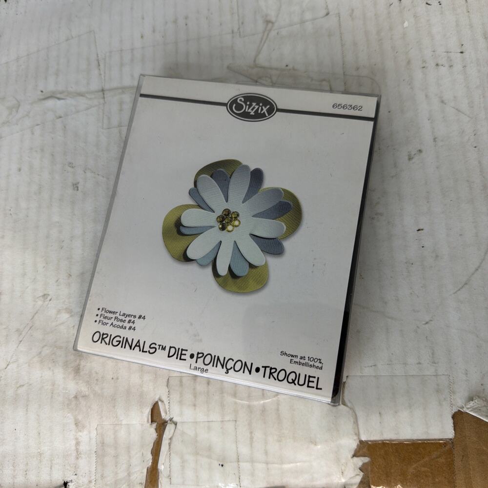 Sizzix #656362 Flower Layers #4 Large Die Cut Ellison Designed by Emily Humble